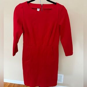 SPANX Vibrant Red Long Sleeve Dress